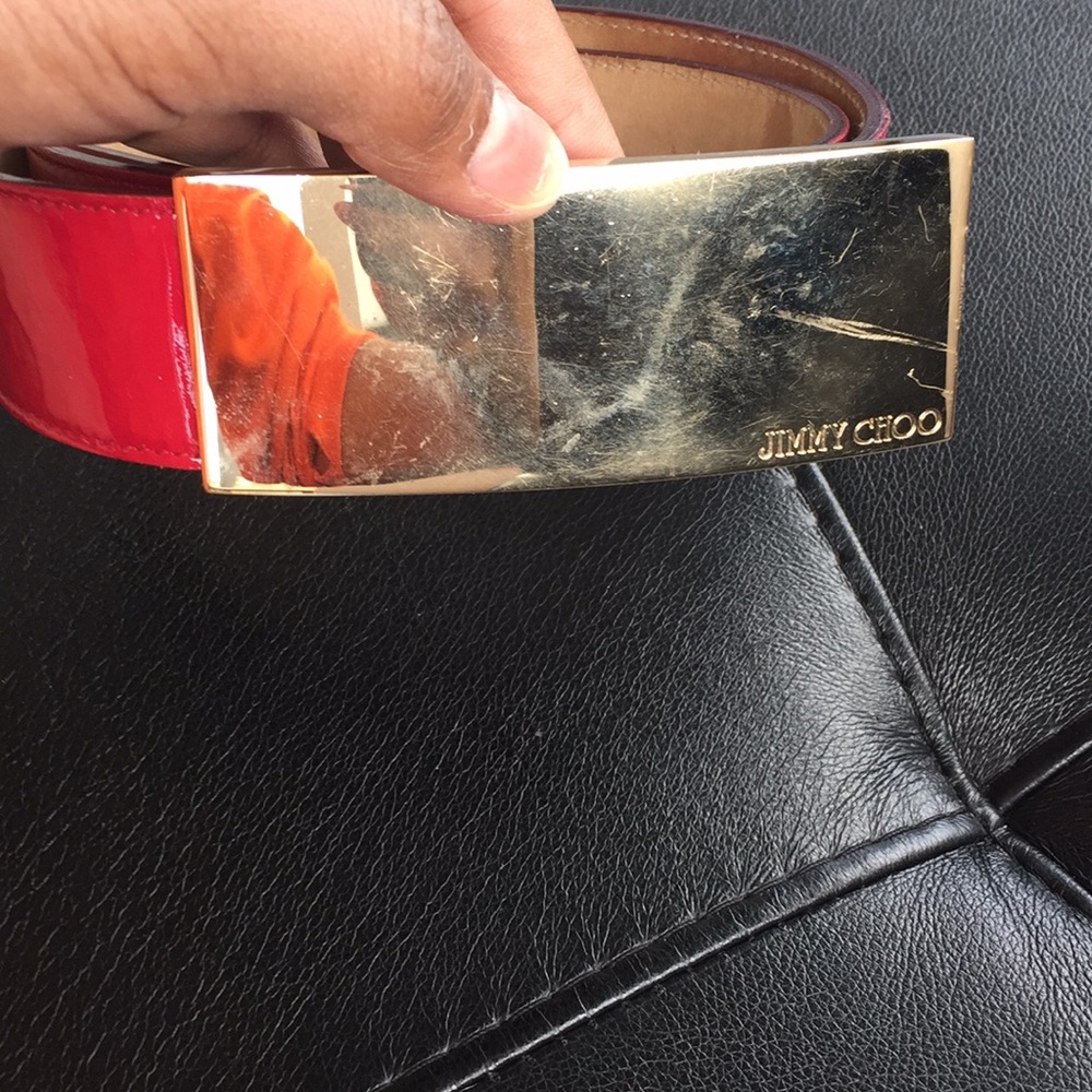 Authentic Jimmy Choo Red Patent belt